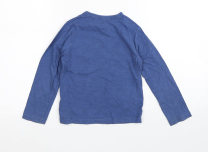 DC Boys Blue  100% Cotton Basic T-Shirt Size 5 Years Crew Neck  - Justice League
