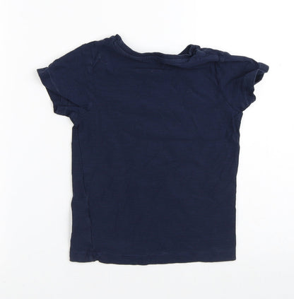 Casual Dept Boys Blue  100% Cotton Basic T-Shirt Size 5 Years Crew Neck