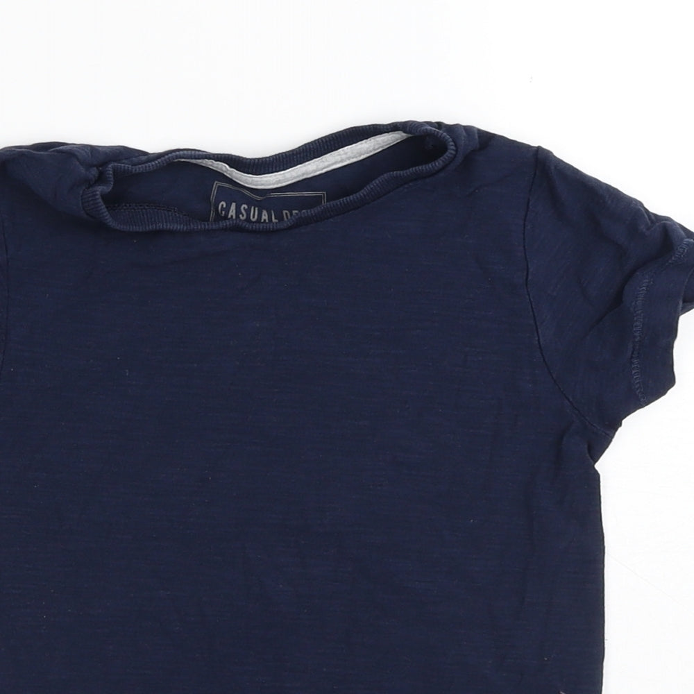 Casual Dept Boys Blue  100% Cotton Basic T-Shirt Size 5 Years Crew Neck