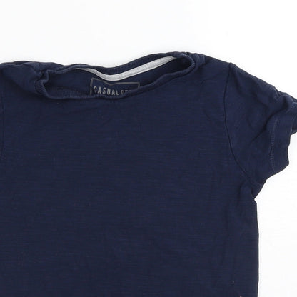 Casual Dept Boys Blue  100% Cotton Basic T-Shirt Size 5 Years Crew Neck
