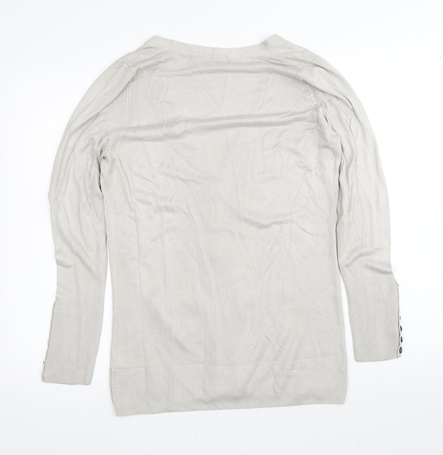 Womens UK Size 12 Marks and Spencer Silver Cardigan Jumper