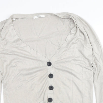 Womens UK Size 12 Marks and Spencer Silver Cardigan Jumper