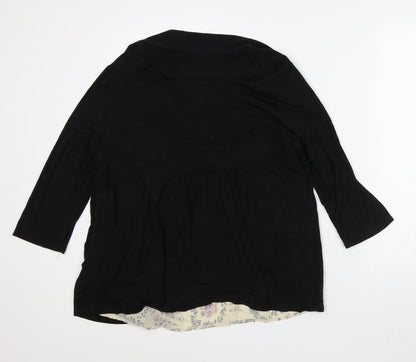 Womens UK Size M Preworn Black Cardigan Jumper