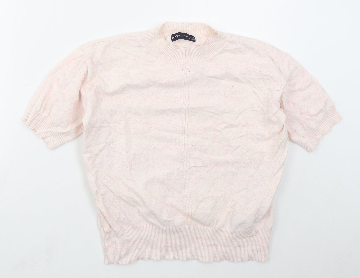 Womens UK Size S Marks and Spencer Pink Pullover Jumper
