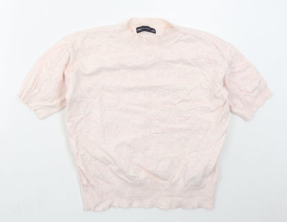 Womens UK Size S Marks and Spencer Pink Pullover Jumper