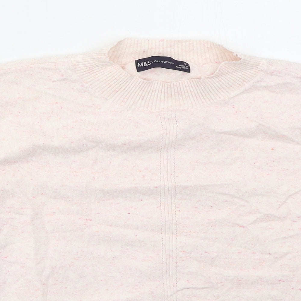 Womens UK Size S Marks and Spencer Pink Pullover Jumper