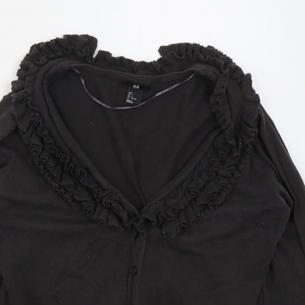 Womens UK Size L H&M Grey Cardigan Jumper