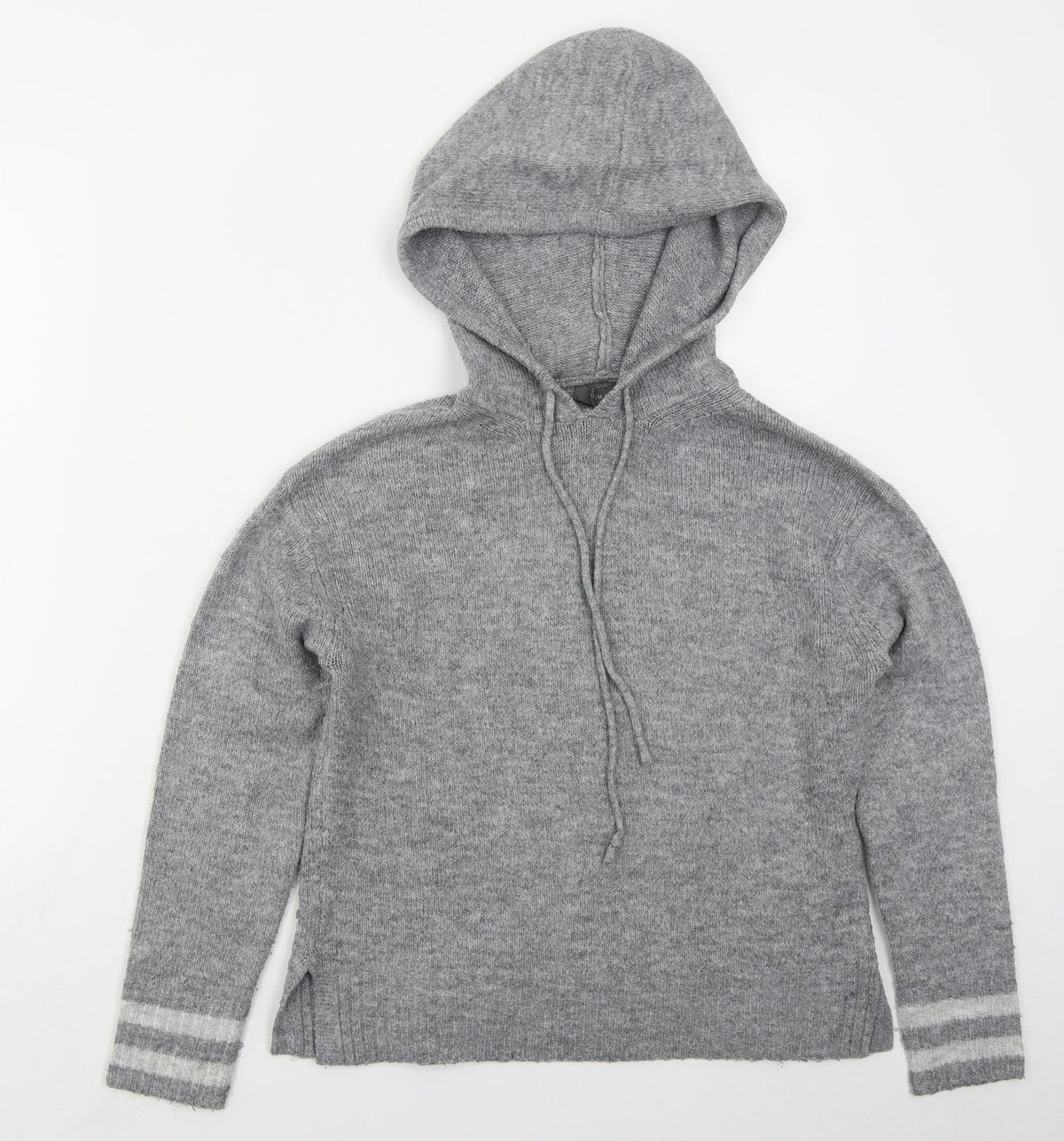 Primark Womens Grey  Acrylic Pullover Hoodie Size 4  Pullover