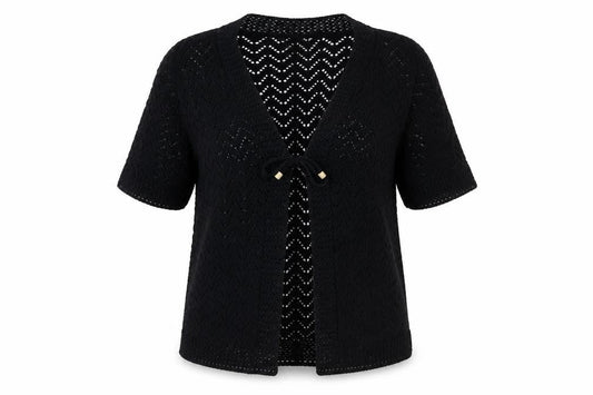 Womens UK Size L Pulse Black Cardigan Jumper
