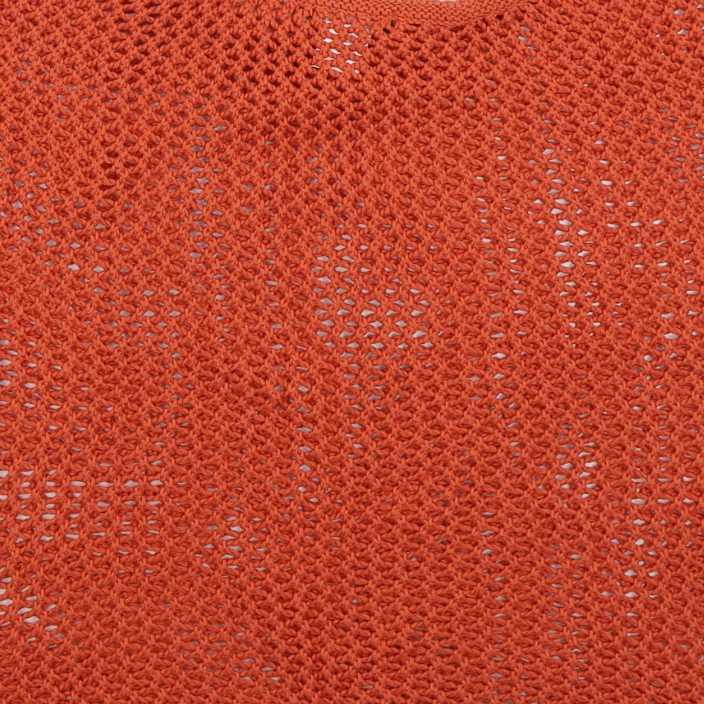 Balsamic Womens Orange Boat Neck  Cotton Pullover Jumper Size 18
