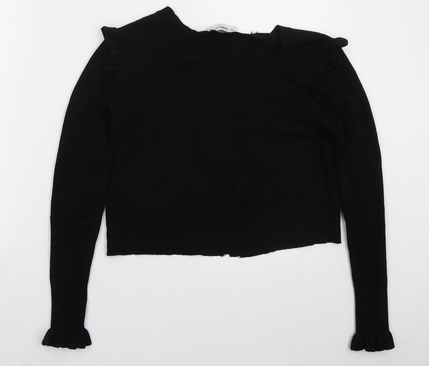 Womens UK Size S Zara Black Cardigan Jumper