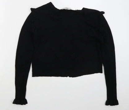 Womens UK Size S Zara Black Cardigan Jumper