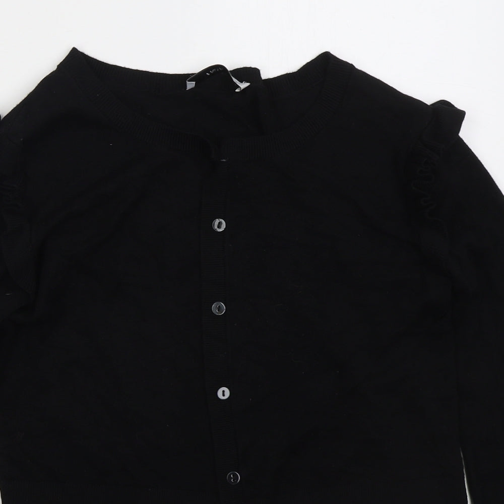Womens UK Size S Zara Black Cardigan Jumper