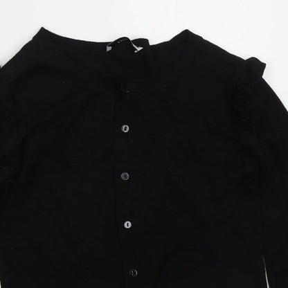 Womens UK Size S Zara Black Cardigan Jumper
