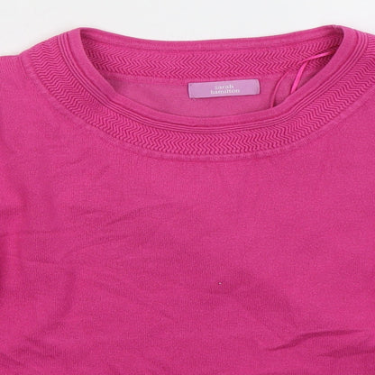 SarahHamilton Womens Pink Round Neck  Viscose Pullover Jumper Size L