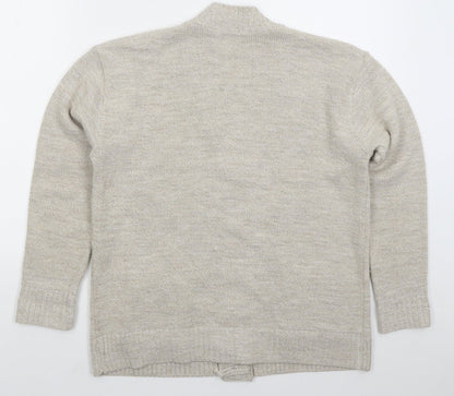 Womens UK Size M Choice Beige Cardigan Jumper