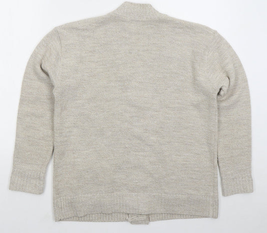 Womens UK Size M Choice Beige Cardigan Jumper