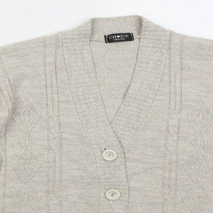 Womens UK Size M Choice Beige Cardigan Jumper