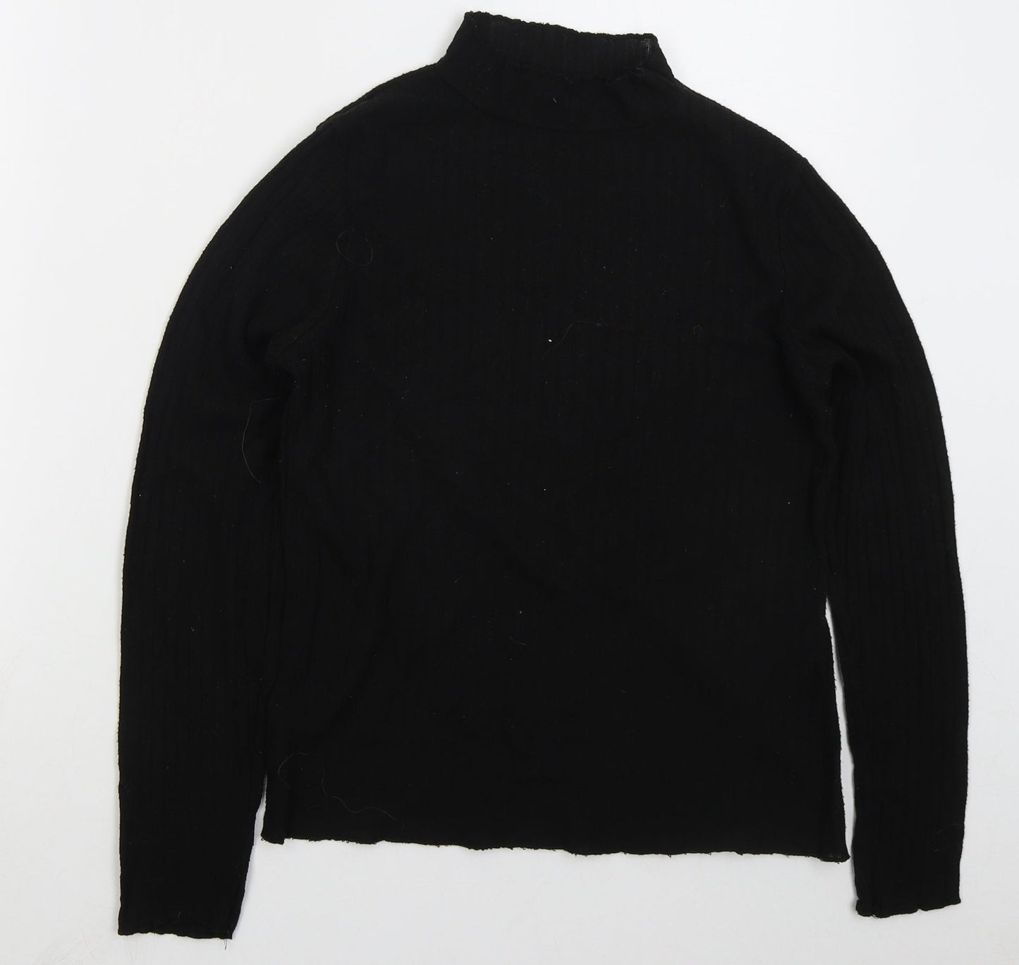 Primark Womens Black Mock Neck  Polyester Pullover Jumper Size 12
