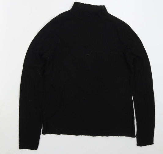 Primark Womens Black Mock Neck  Polyester Pullover Jumper Size 12