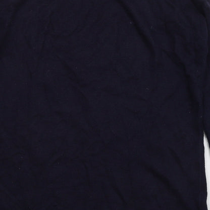 Marks and Spencer Womens Blue V-Neck  Nylon Cardigan Jumper Size 8