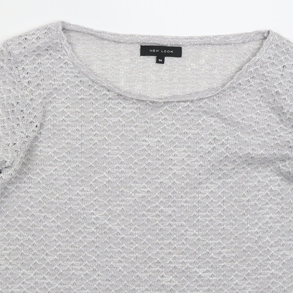 Womens UK Size 14 New Look Grey Pullover Jumper