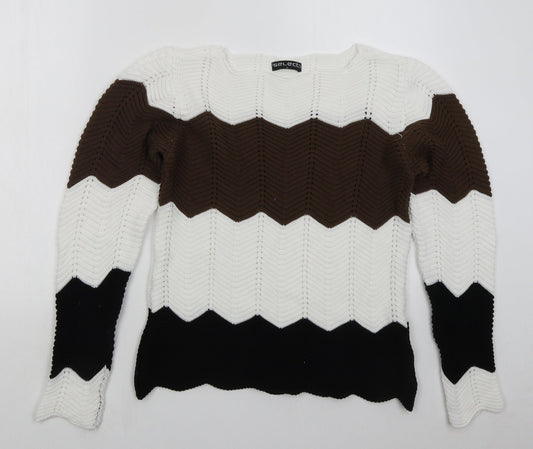 Womens UK Size L Select Brown Pullover Jumper