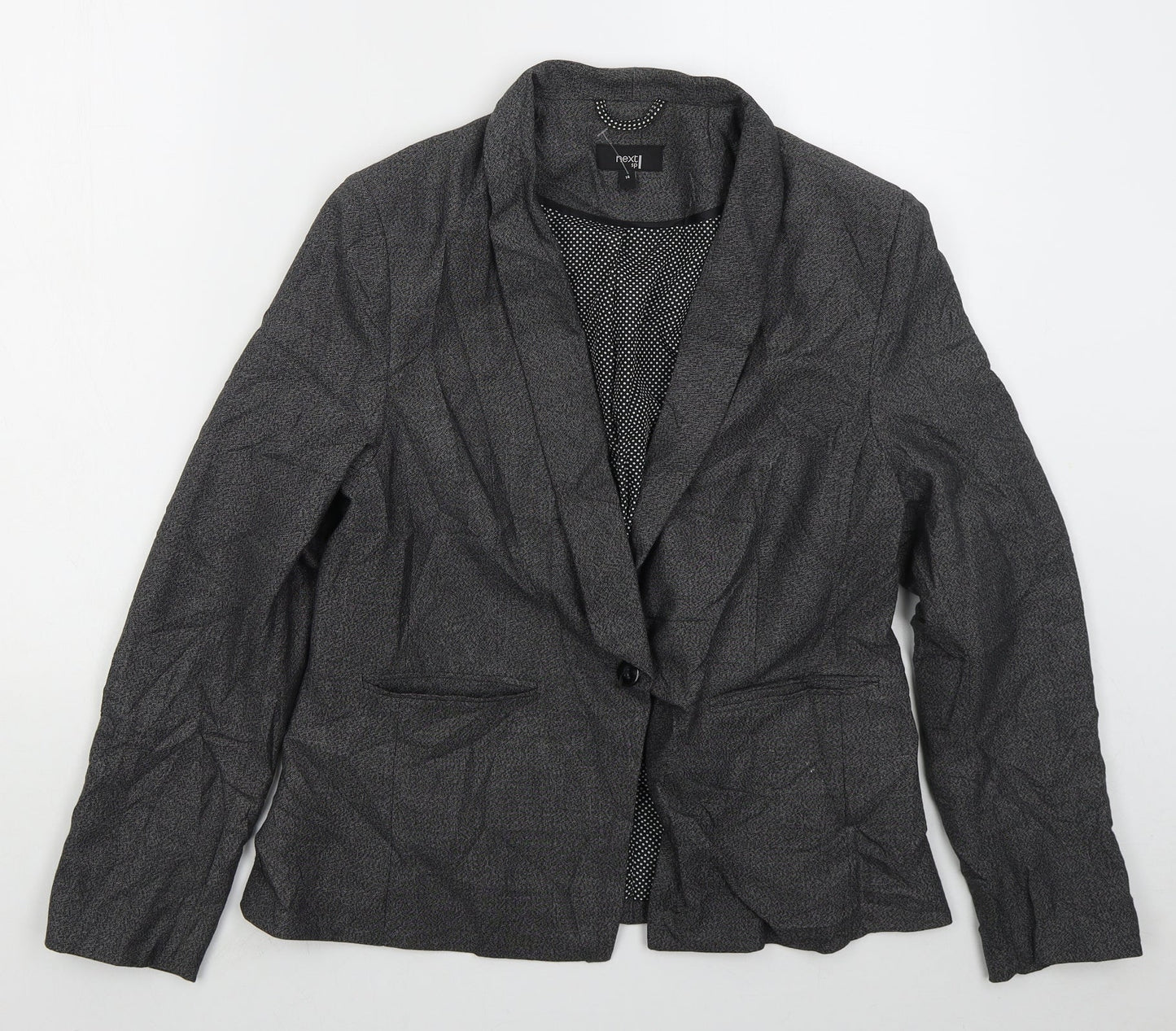 NEXT Womens Grey  Polyester Jacket Suit Jacket Size 14