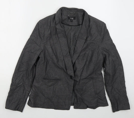 NEXT Womens Grey  Polyester Jacket Suit Jacket Size 14