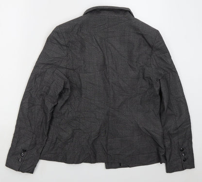 NEXT Womens Grey  Polyester Jacket Suit Jacket Size 14