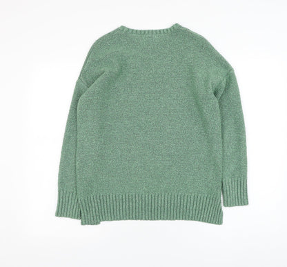 Womens UK Size S Marks and Spencer Green Pullover Jumper