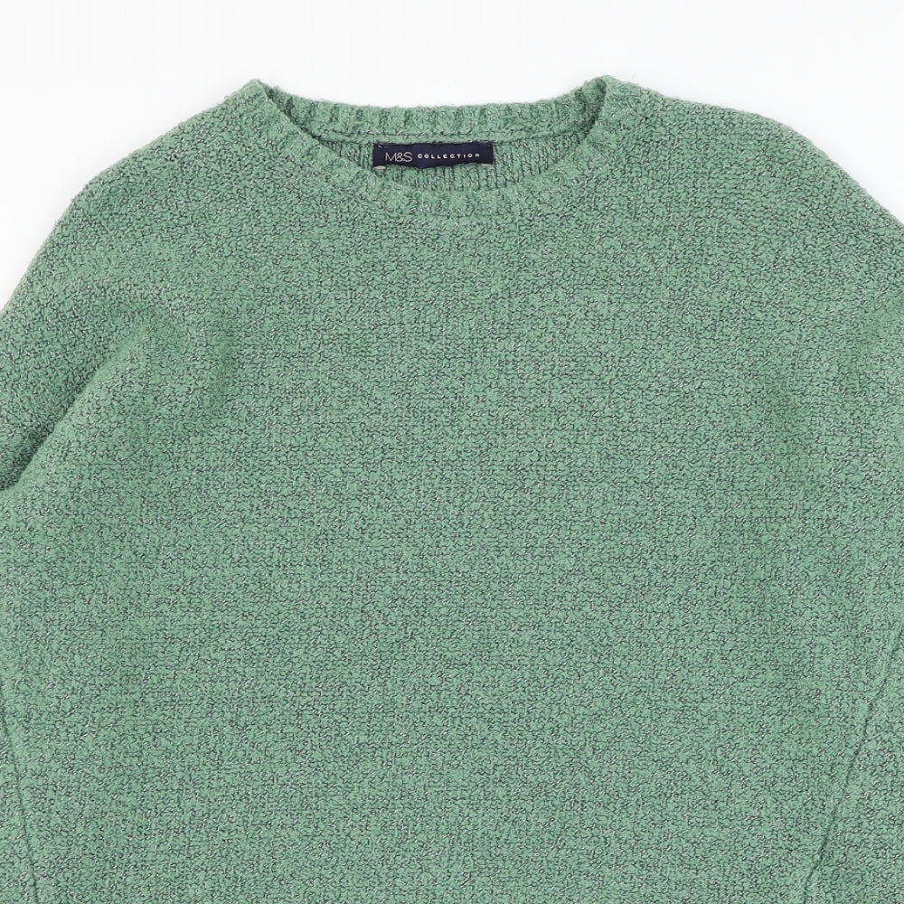 Womens UK Size S Marks and Spencer Green Pullover Jumper