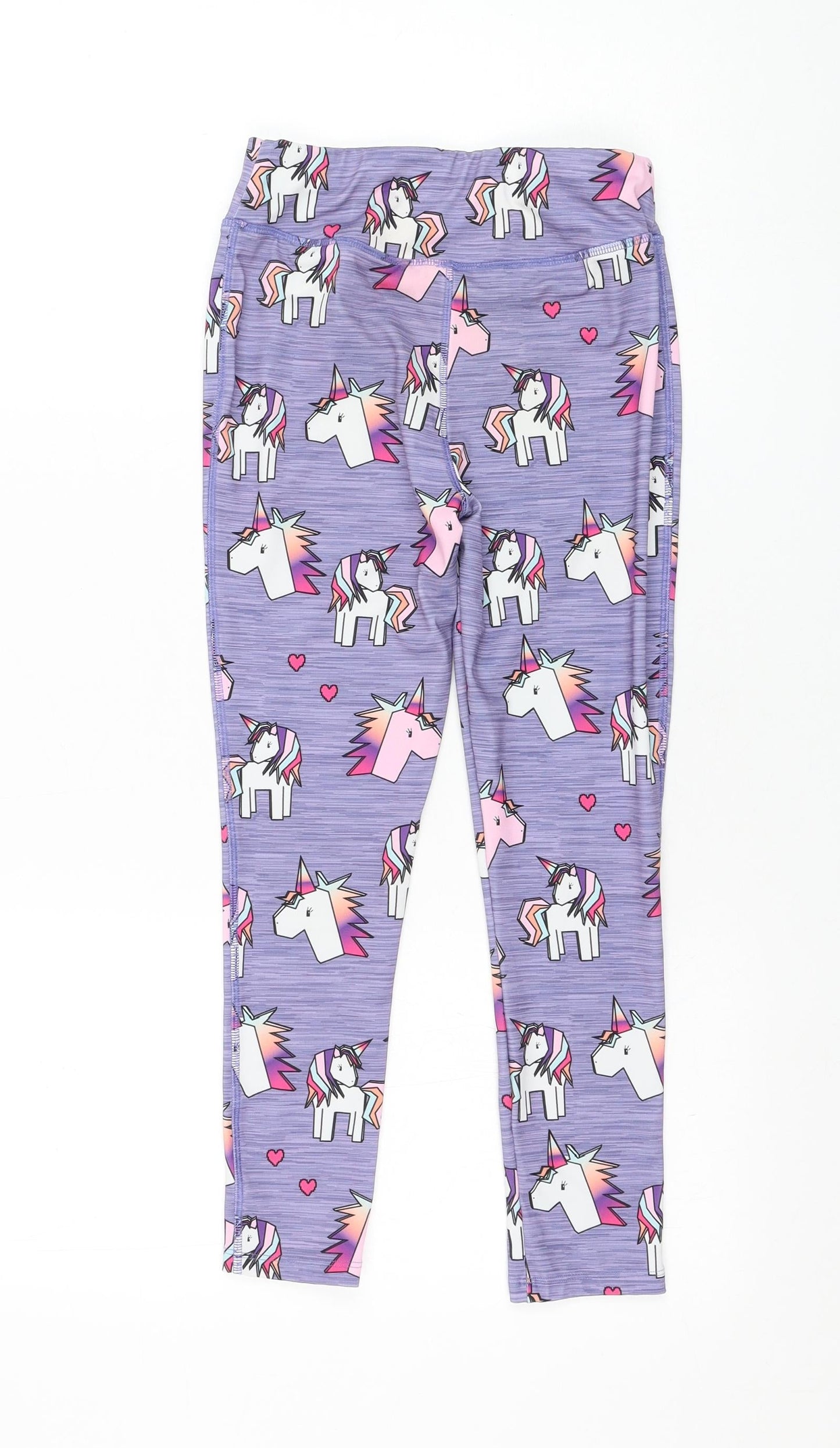 NEXT Girls Purple  Polyacrylate Fibre Jogger Trousers Size 9 Months  Regular Pullover - Unicorn, Leggings