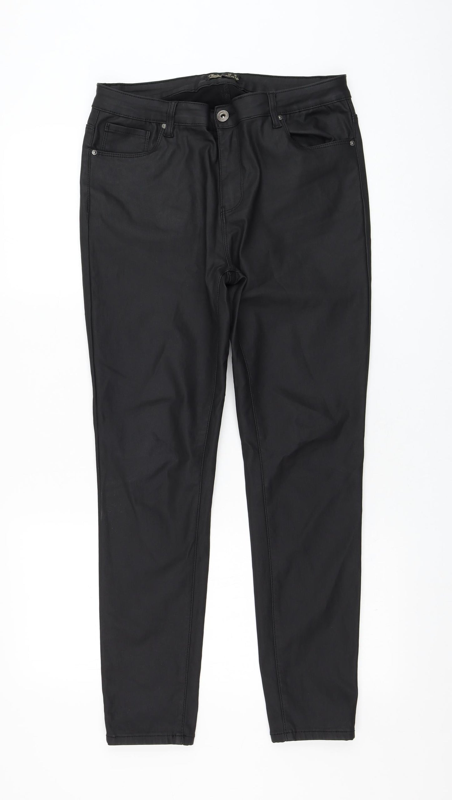 Toxik3 Womens Black  Cotton Trousers  Size 2XL L29 in Regular Zip