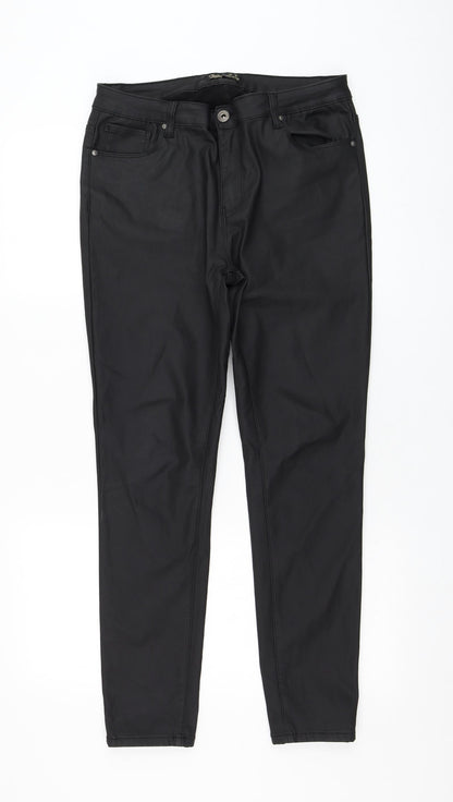 Toxik3 Womens Black  Cotton Trousers  Size 2XL L29 in Regular Zip