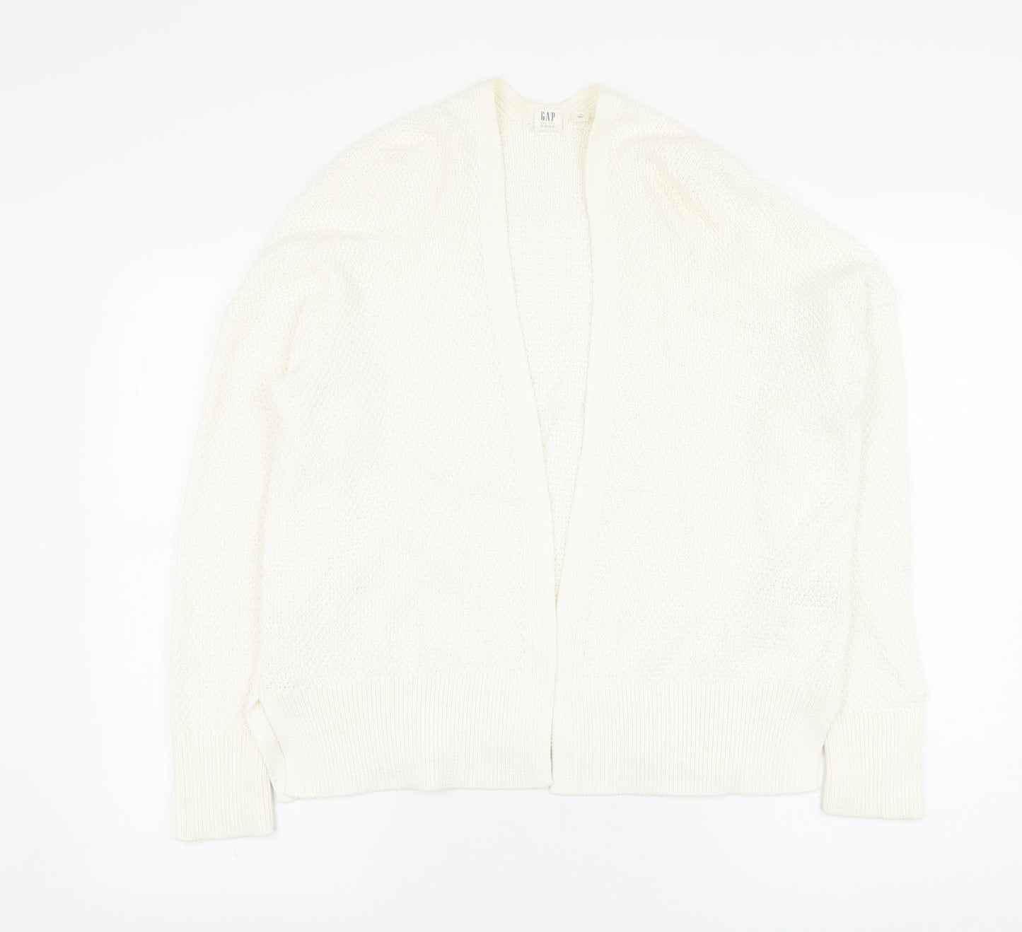 Gap Womens White Square Neck  Cotton Cardigan Jumper Size S