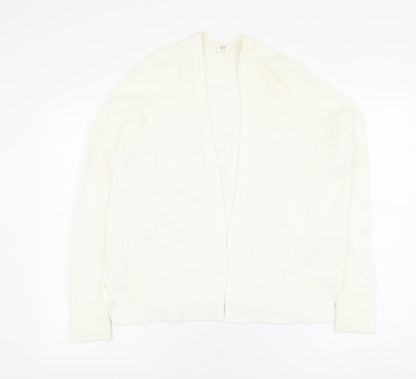 Gap Womens White Square Neck  Cotton Cardigan Jumper Size S
