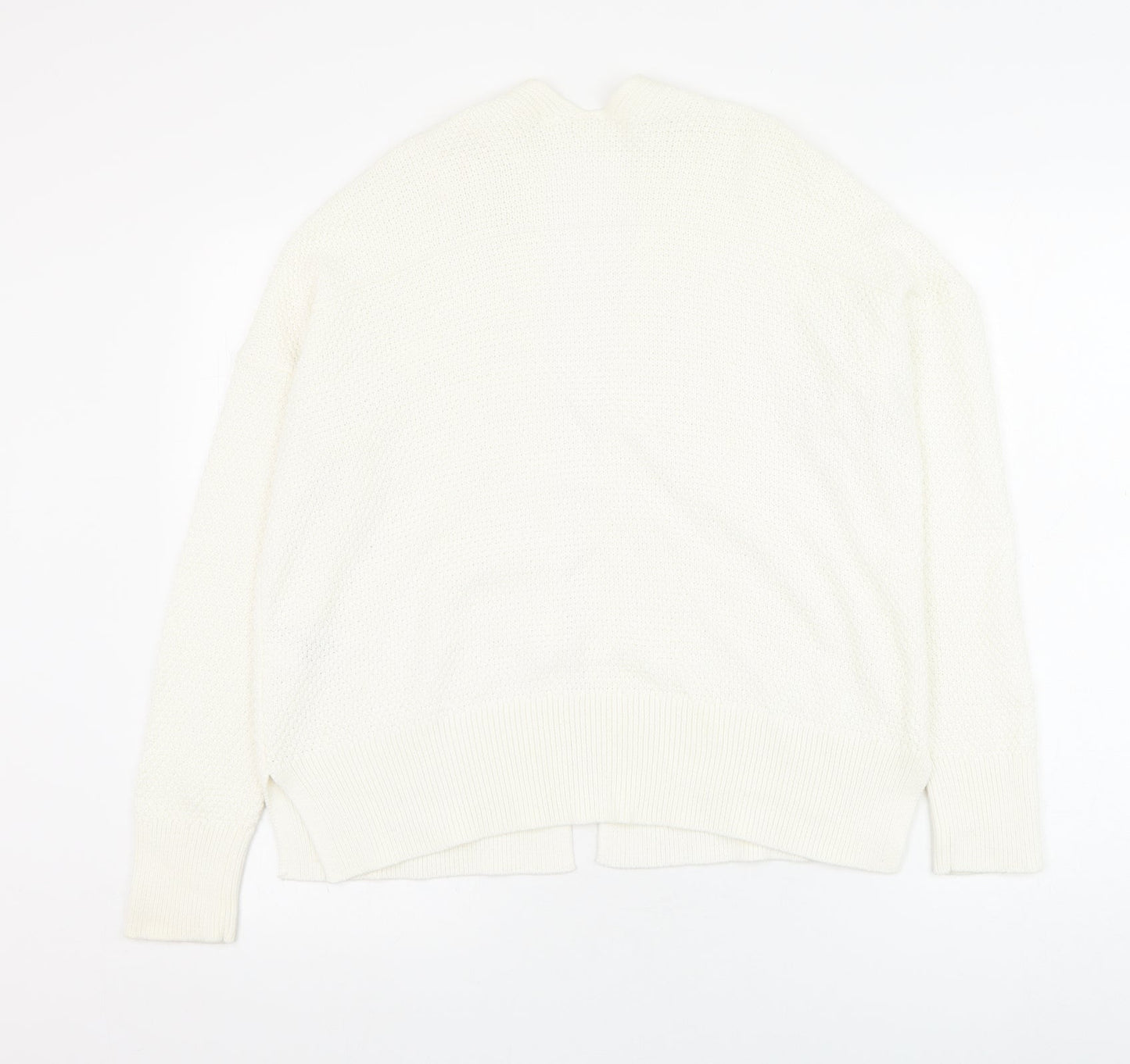 Gap Womens White Square Neck  Cotton Cardigan Jumper Size S