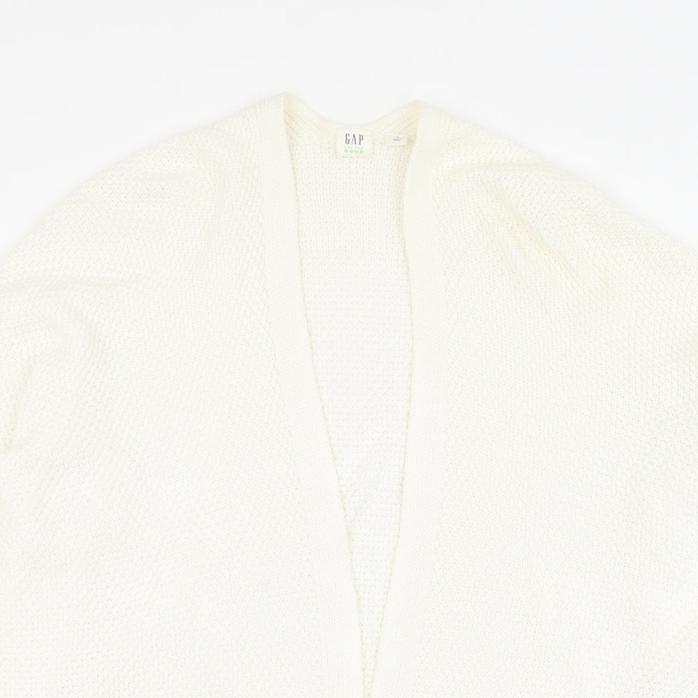 Gap Womens White Square Neck  Cotton Cardigan Jumper Size S