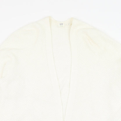 Gap Womens White Square Neck  Cotton Cardigan Jumper Size S