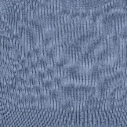 BASSINI Womens Blue Round Neck  Acrylic Pullover Jumper Size M