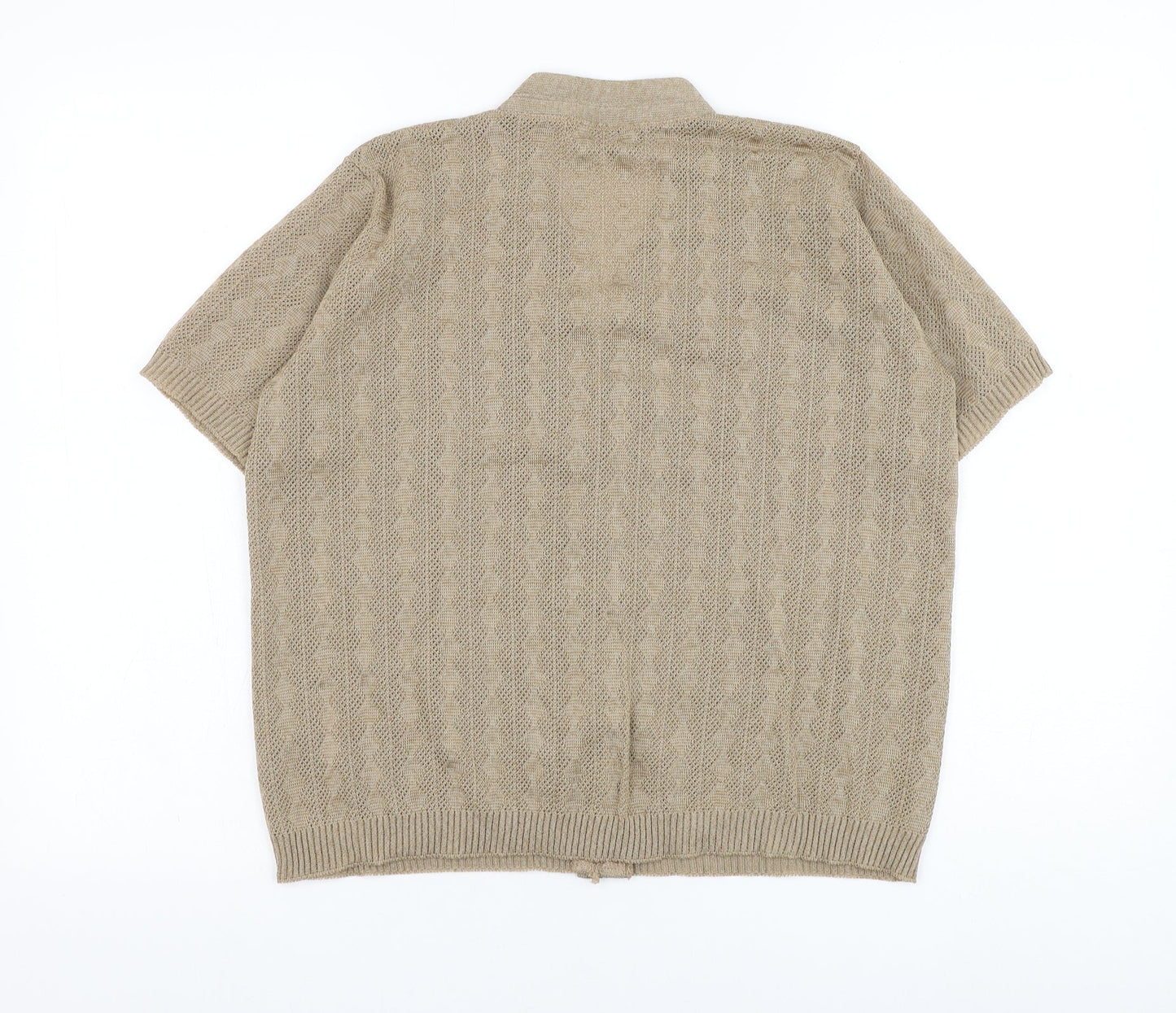 Maidment Womens Brown V-Neck  Polyester Cardigan Jumper Size M