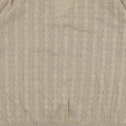 Maidment Womens Brown V-Neck  Polyester Cardigan Jumper Size M