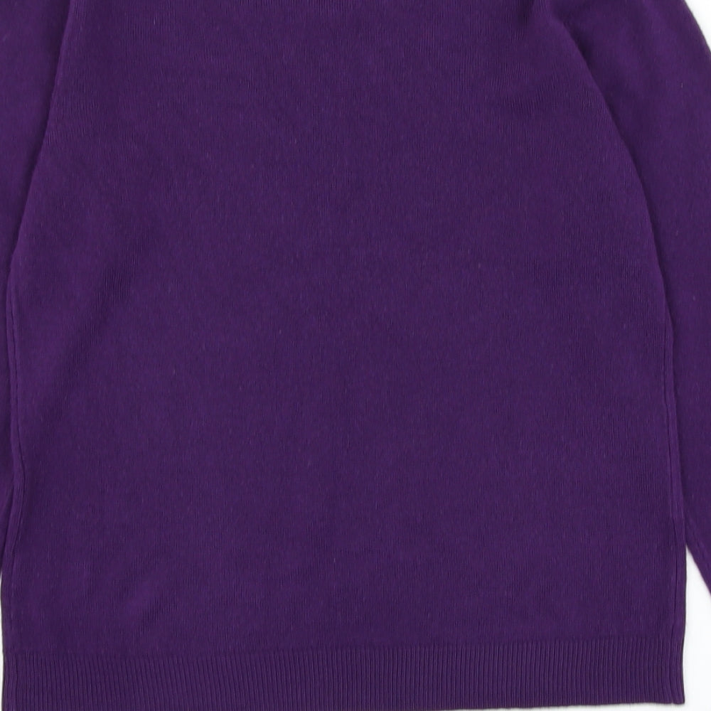Womens UK Size M Simon Jeffrey Purple Pullover Jumper