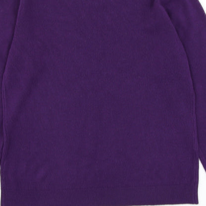 Womens UK Size M Simon Jeffrey Purple Pullover Jumper
