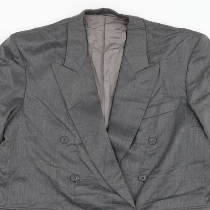 Kugo James Mens Grey  Wool Jacket Suit Jacket Size 44