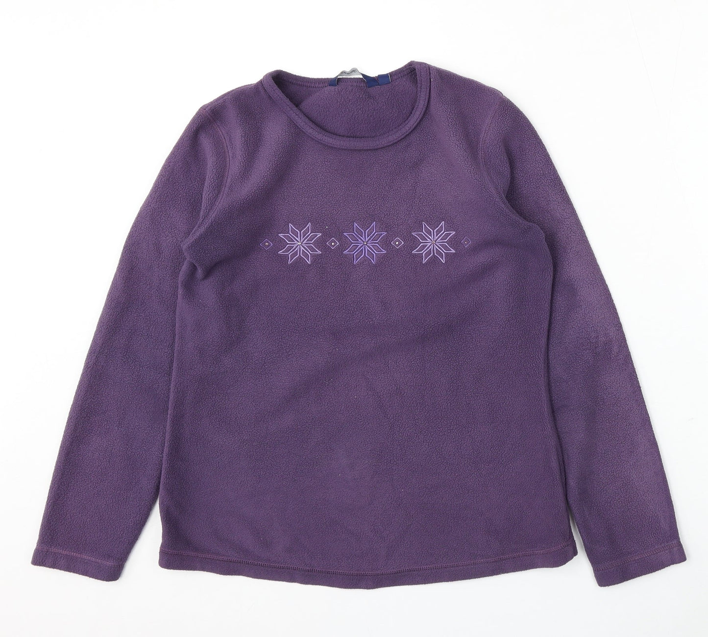 Casual Club Womens Purple  Polyester Pullover Sweatshirt Size 12
