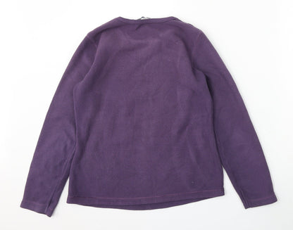 Casual Club Womens Purple  Polyester Pullover Sweatshirt Size 12