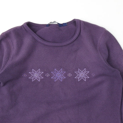 Casual Club Womens Purple  Polyester Pullover Sweatshirt Size 12