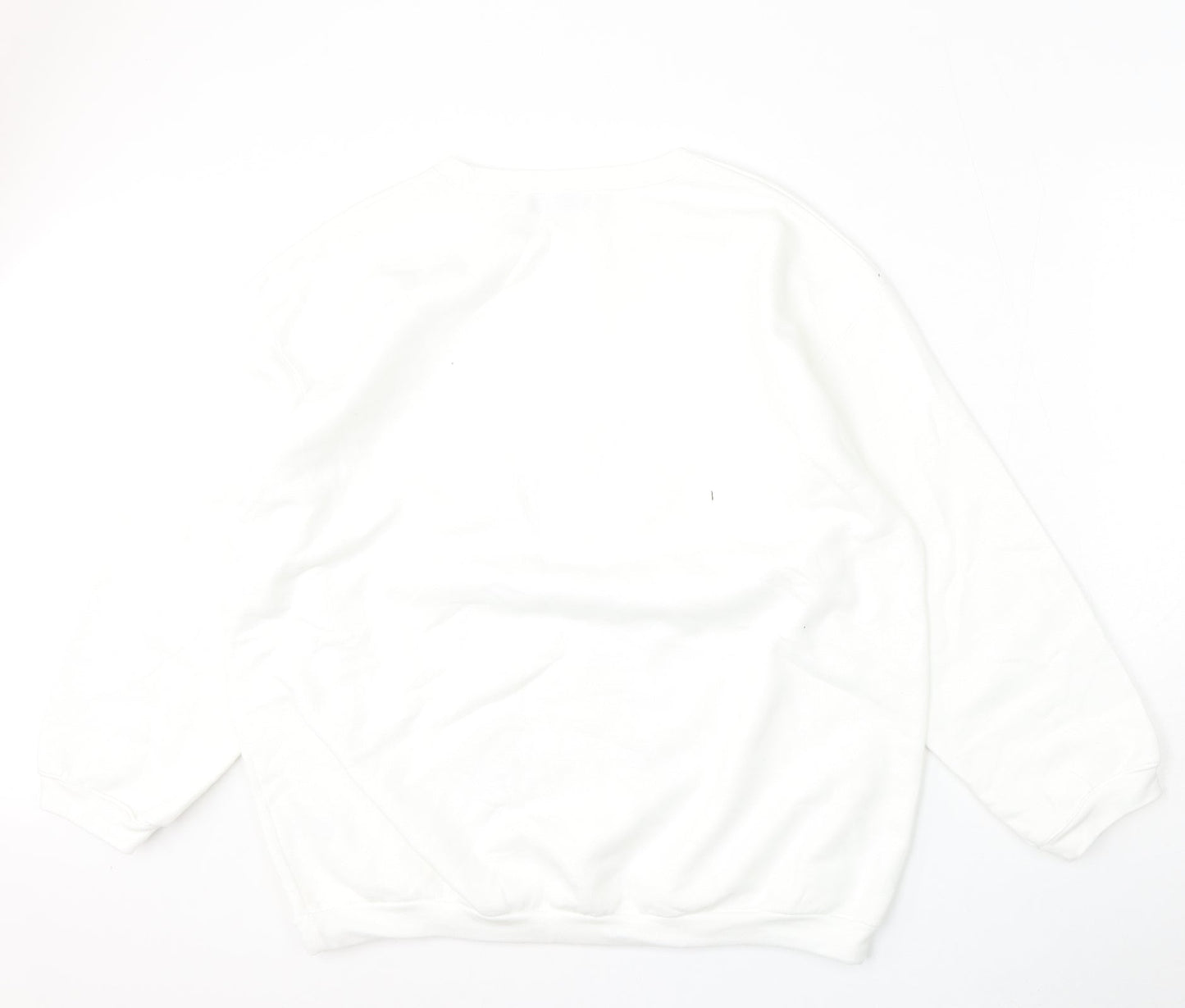Of life and lemons Womens White  Cotton Pullover Sweatshirt Size L